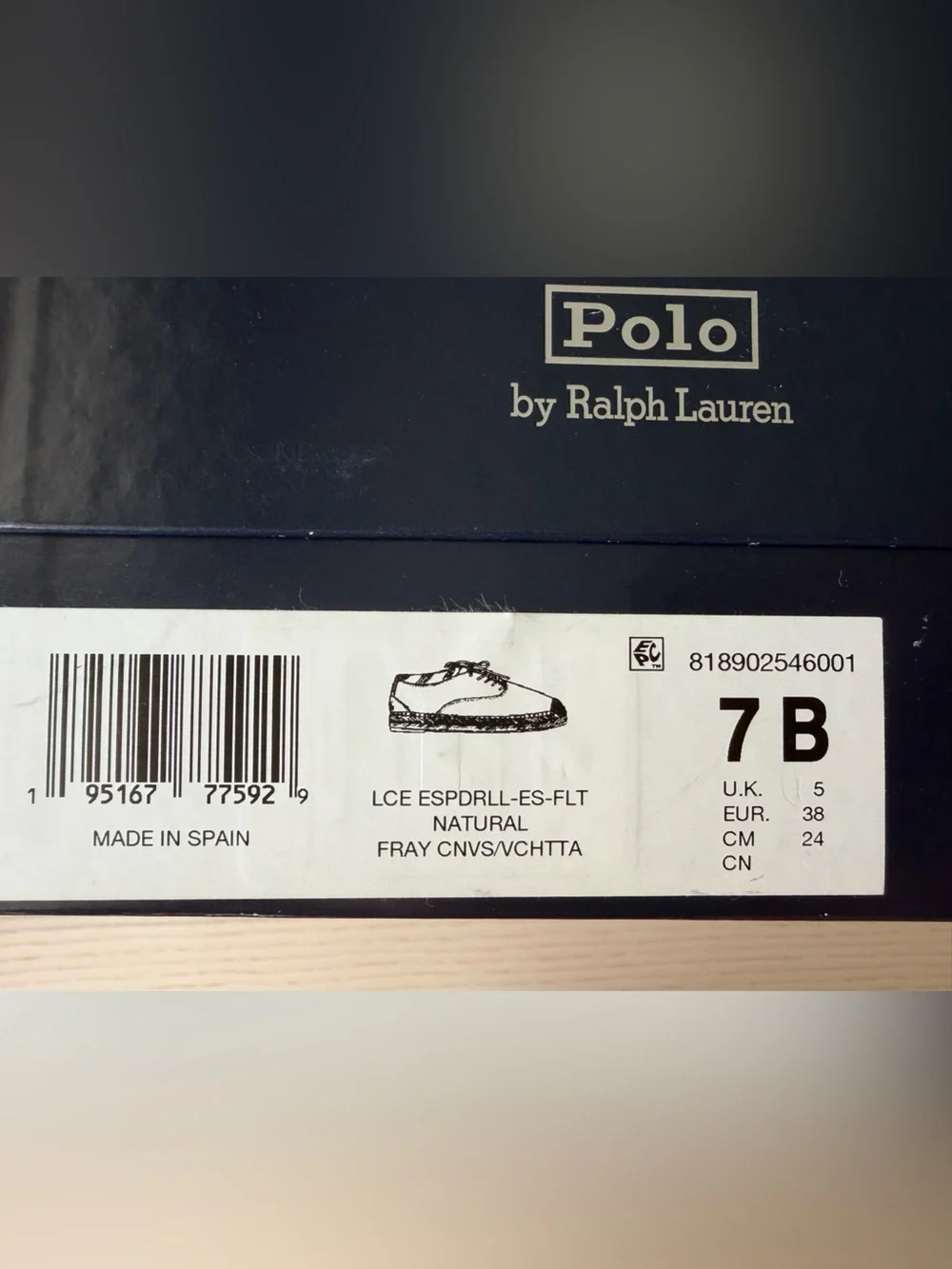 Polo by Ralph Lauren Cream Frayed Canvas Espadrille Sneakers